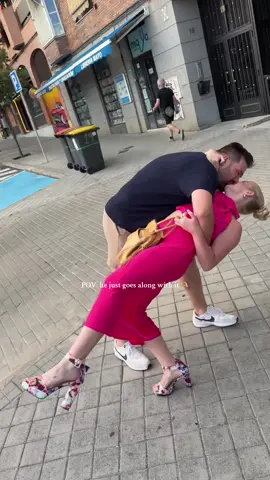A post by @kaylee_brice on TikTok caption: the way he can dip allllll this with ease😩😚 #eurosummer #amazonootd #madrid #couplesounds 