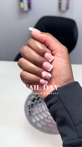 A post by @geemarie.x on TikTok caption: my nail tech said i need to stop being boring with my sets so we switched things up a lil😂. @namsnails on instagram @Văn Hồng #nails #frenchtip #frenchtipnails 