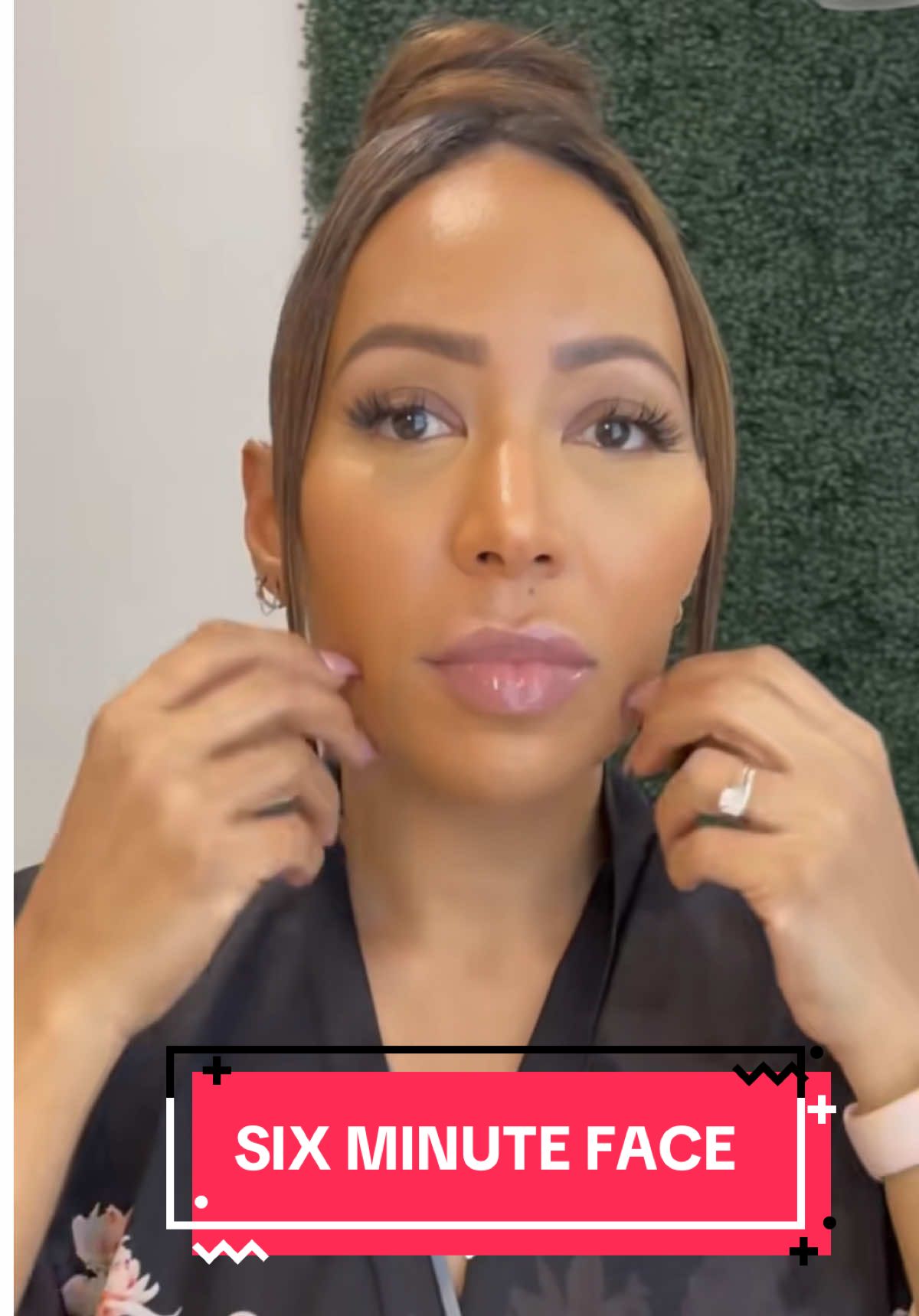 A post by @marascampo on TikTok caption: Six Minute Face✨ #blackgirlmagic #blackgirls #blackgirl #blackhair #blackhairstyles #hair #hairtransformation #hairideas #hairtutorial #protectivestyles #grwm #grwmroutine #makeup #makeuptutorial #makeuphacks #contour 