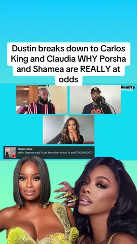 A post by @thecarlosking_ on TikTok caption: Is this the breakdown between Porsha and Shamea? #carlosking #realitywiththeking #rhoa #RHOC #rhoa #shameamorton #porshawilliams #porsha #simonguobadia #bravotv #neneleakes #andycohen #rasheeda  #phaedraparks #vh1 #nickiminaj #jayz #beyonce 