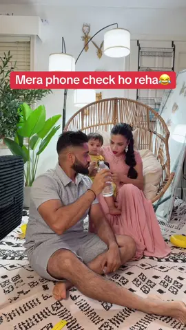 A post by @01rajsingh on TikTok caption: Mera phone check ho reha 😆😆#rajvirsingh05 #rajayesha 