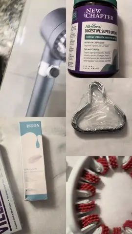 A post by @meganlebron on TikTok caption: Oh my god! Cool shit from TikTok shop. #shower #nutrition #hanger #mask #shaver #massager #toothpaste 