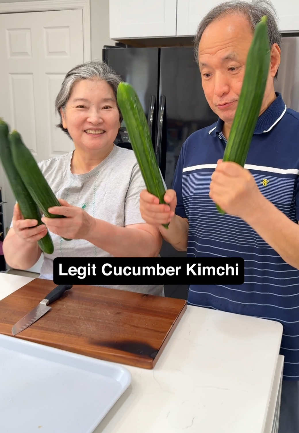 A post by @crazykoreancooking on TikTok caption: This is mom’s legit cucumber kimchi (oh-ee sobagi) recipe. What people on the internet often refer to as cucumber kimchi is actually cucumber muchim which is more like cucumber salad.  We will share the recipe for the salad another time. #kimchi #koreanrecipe #cucumberkimchi #cucumber #entirecucumber #koreanfood #cucumbertok 