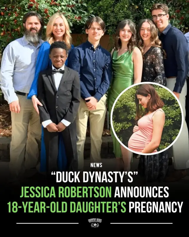 A post by @countryrebel on TikTok caption: Priscilla Robertson, Jessica and Jep Robertson's youngest daughter, is expecting her first child with her boyfriend. Read all about her pregnancy, when she is due, and if she is having a girl or a boy, at the link in our bio. 