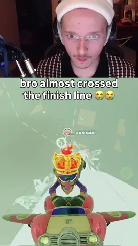 A post by @ayofatnap on TikTok caption: i almost passed out ya’ll 🤣🤣 #Gaming #gamer #mariokartworld #fyp 
