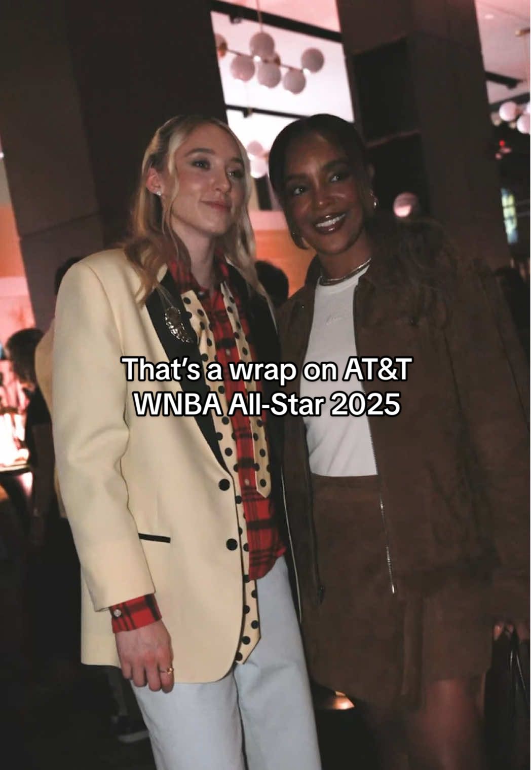A post by @coach on TikTok caption: These stars were absolutely shining during AT&T #WNBAAllStar2025 ⭐️ they cheered, partied, and showed off their slam dunk fits all weekend long 👏 #CoachNY #CourageToBeReal #CoachxWNBA  @Kiki @HVL @Paige Bueckers #AneesahMorrow #SoniaCitron 