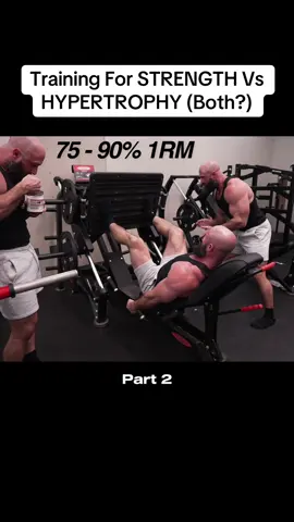 A post by @ryanhumiston.fan on TikTok caption: Training For STRENGTH Vs HYPERTROPHY (Both?) #bodybuilding #Fitness #hypertrophy #rutinahogareña #fyp 