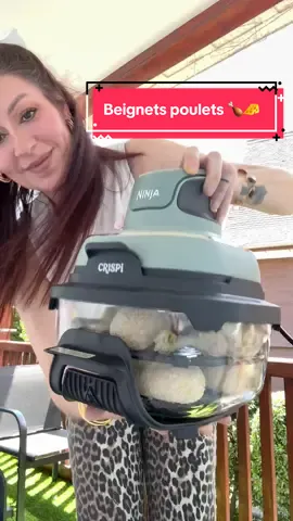A post by @poopiblh on TikTok caption: publicité - Je fais des beignets de poulets fromages 🍗🧀 ultra croustillants grâce à la Ninja Crispi de @Ninja Kitchen France #ninjafrance #ninjacrispi #food #recette #airfryer #poulet #beignets 
