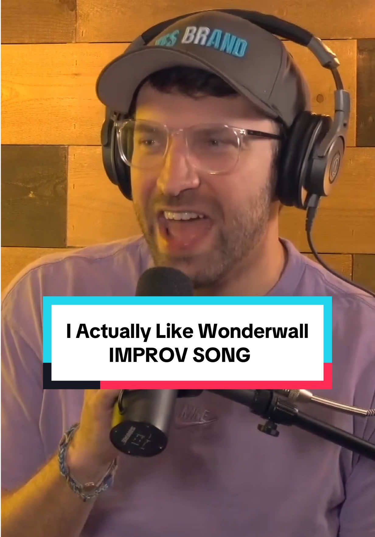 A post by @theimprovguy on TikTok caption: I Actually Like Wonderwall | IMPROV SONG #improv #song #wonderwall #musicalmonday #improvbroadway 