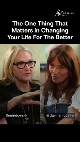 A post by @melrobbins on TikTok caption: Feel stuck? Start with one honest sentence: “This part of my life doesn’t feel right anymore.” That’s it. You already have the ability to change. What blocks you is the belief that nothing you do will matter. Thank you @Davina McCall for having me on this episode of the @Begin Again ❤️ #melrobbins #motivation #changeyourlife