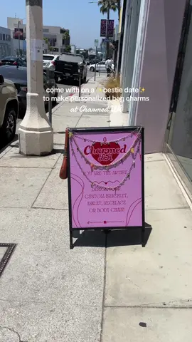 A post by @designedbycarissa on TikTok caption: ☑️ your next bestie date such a fun experience!!! thank you to @Charmed LA for having us, we are OBSESSED with our new bag charms 💖 #charmedla #bagcharms #bestiedate #frienddateideas #thingstodoinla 