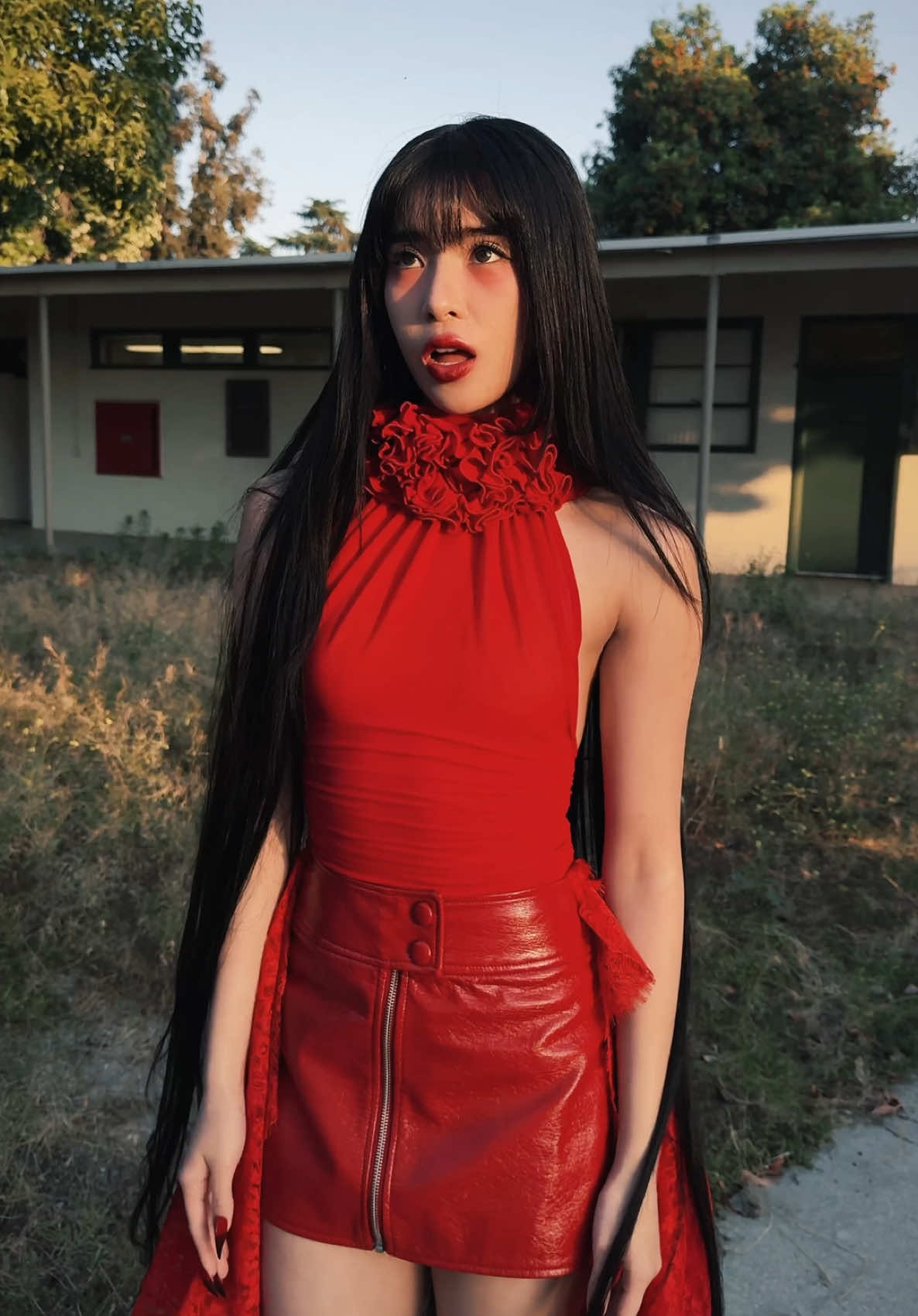A post by @katseyeworld on TikTok caption: pov: you’re auditioning for the role of Elena Gilbert #KATSEYE #KATSEYE_Sophia