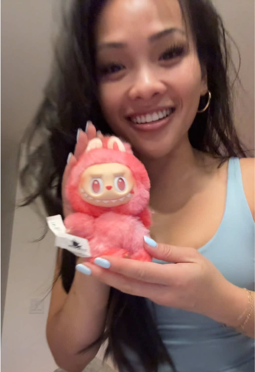 A post by @jenntranx on TikTok caption: Well what are the chances I get that one that’s actuallly crazzzzzzzyyy that just my luckkkkkk 🧚‍♀️🧚‍♀️🧚‍♀️❤️❤️🫶🏼🫶🏼🫶🏼💖💖💖🌸🌸🌸💝💝💘🎀 tell me where I get cute outfits for her!!!! #labubu #unboxing #blindbox 