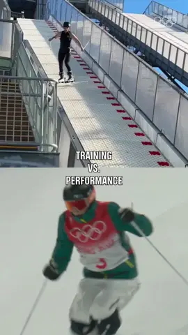 A post by @olympics on TikTok caption: Ever wondered how Winter Olympians train during summer? Here's a sneak peak of how Jakara Anthony keeps it going without snow! ⛷️🤯  #Olympics #FreestyleSkiing 📸 @jakara_anthony