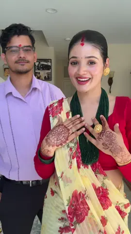 A post by @sushila.santosh on TikTok caption: 🩷🩷#foryou #sushilohani #husbandwife 