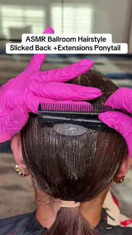 A post by @mariya.usan on TikTok caption: ASMR 🔊 Ballroom Hairstyle Tutorial  How Do Y’all Like Her Hair Transformation ⁉️ Let Me Know In The Comments ❤️‍🔥 #creatorsearchinsights #ASMR #asmrhairplay #asmrsounds #asmrvideo #satisfyingvideo #satisfying #haircare #hairtransformation #hairstyle #relaxing #relaxingvideos #extensions #slickbackponytail #hairtutorial 