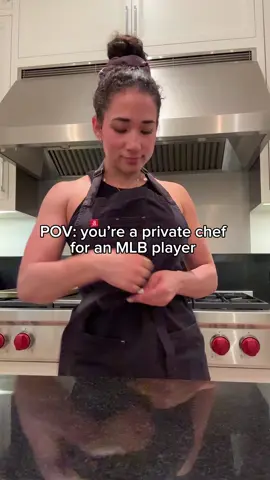 A post by @stephanyvicx on TikTok caption: Post game dinner ✨ Cooking for a pro athlete means finding that sweet spot between flavor, function, and recovery. Starter: mixed greens with avocado, toasted pepitas, pickled onions, pan-seared shrimp, and a minty citrus champagne vinaigrette Main: blackened halibut with roasted baby potatoes, radishes, carrots, and sautéed asparagus over a creamy Greek yogurt garlic-lemon-chive spread Dessert: my collagen-rich chocolate ice cream. clean, nourishing, and still indulgent #PrivateChef #Cheflife #Healthyrecipes #personalchef