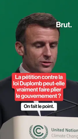 A post by @brutofficiel on TikTok caption: La pétition contre la loi Duplomb peut-elle vraiment faire plier le gouvernement ? On fait le point. #loiduplomb #sante #environnement #ecologie #politique #gouvernement #politiquefrancaise #assembleenationale 