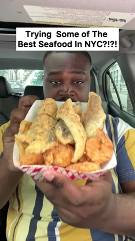 A post by @mostasting on TikTok caption: Trying One of The Best Fried Seafood Restaurants In NYC, Famous Fish Market Review #nyc #seafood #friedfish #friedshrimp #friedcatfish #shrimp #tastetest #nycfood #nyceats #nycspots #harlem #foodcritic #nycrestaurants #nycfoodie #nycrestaurantreviews #blackownedbusiness #foodreview 