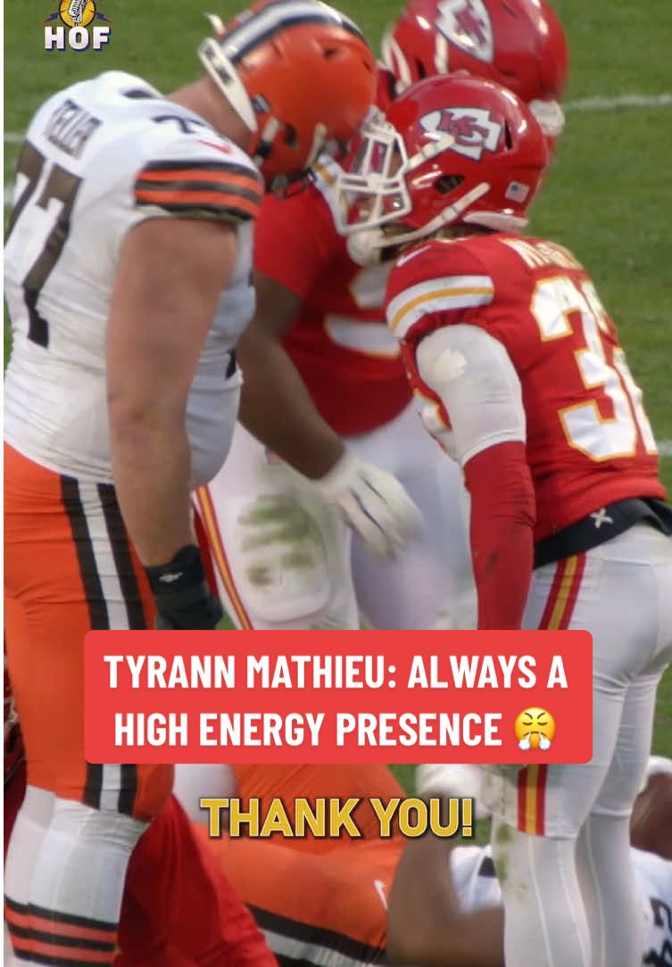A post by @nfl on TikTok caption: #tyrannmathieu calling it a career 🫡 #nfl #micdup 