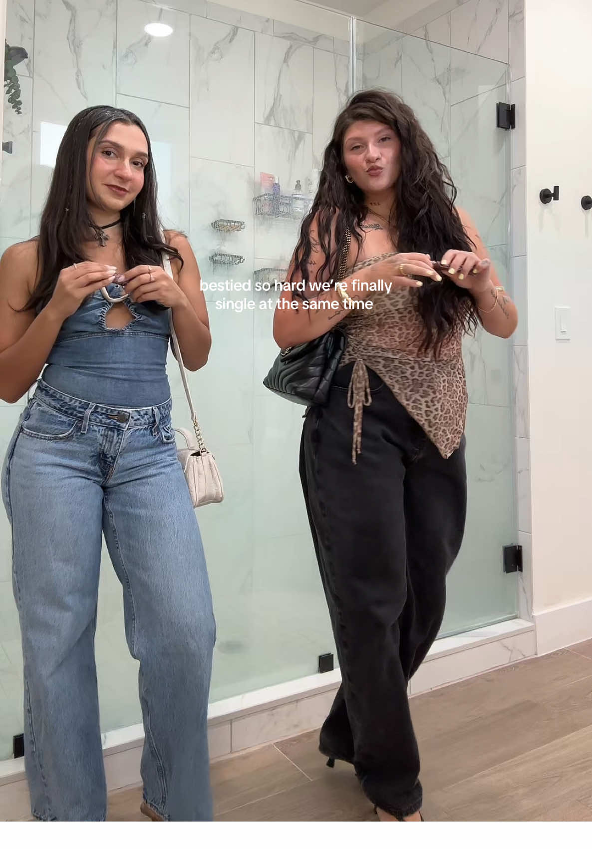 A post by @madiellemadie on TikTok caption: 😜💖🤏🏼 @mariana #bestie #girlsnight #latinasbelike #singlemom 