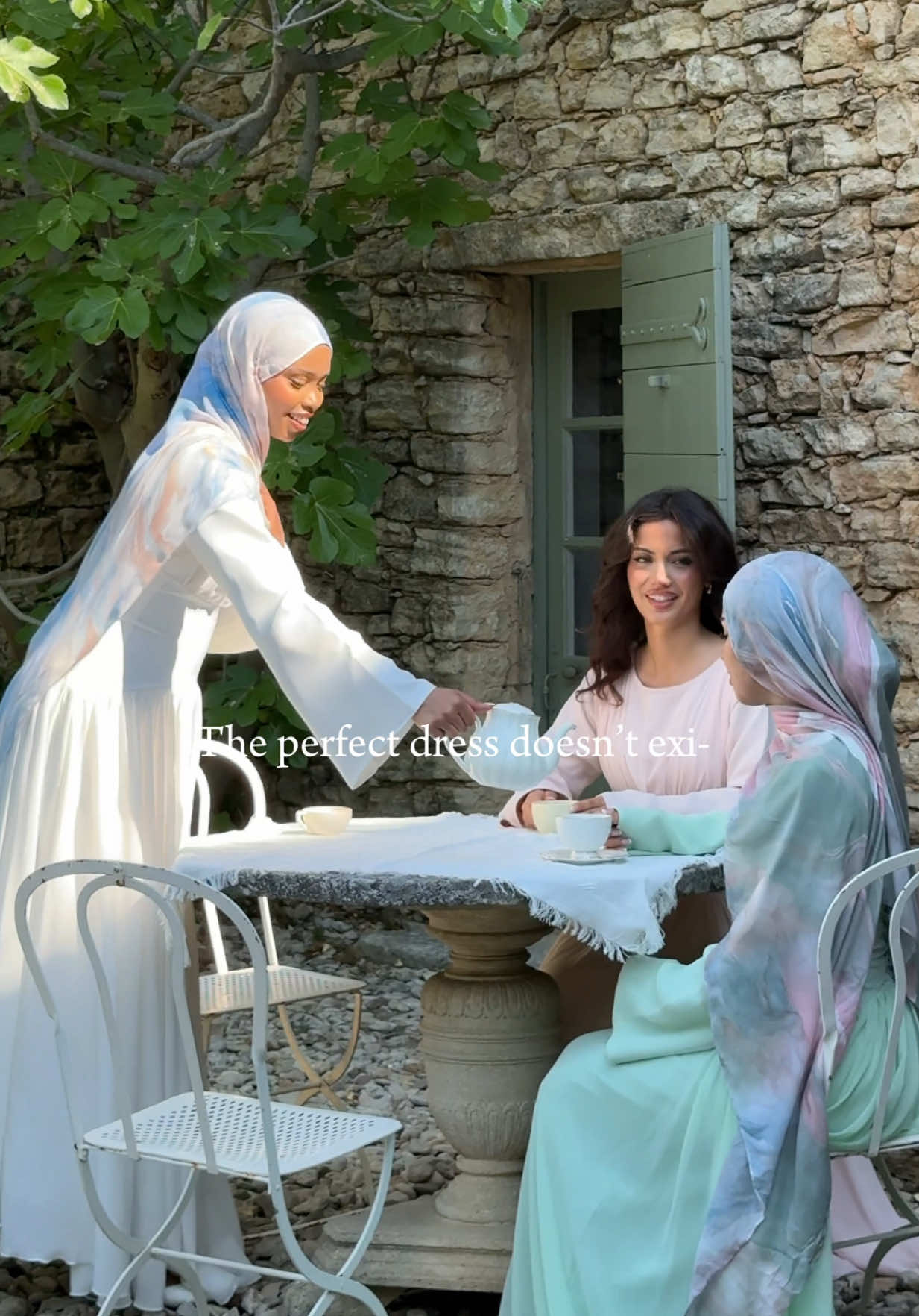 A post by @byhasanat on TikTok caption: Introducing our Ayla Mint Chiffon Maxi Dress launching 25th July at 12pm BST✨ #modestfashion #hijab #modest #modestdress #nikkahdress #bridaldress #bridal  