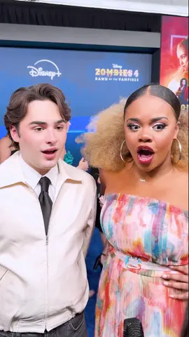 A post by @disneychannel on TikTok caption: some of our faves got their ✨moonstone fortunes✨ at the #ZOMBIES4 premiere 💚