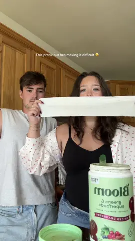A post by @addie_mccracken123 on TikTok caption: RUSTYNS LAUGH🥹😭😭i just thought he would copy me like everyone else ive seen but hes too suspicious hahahah so funny @Bloom Nutrition #bloompartner 