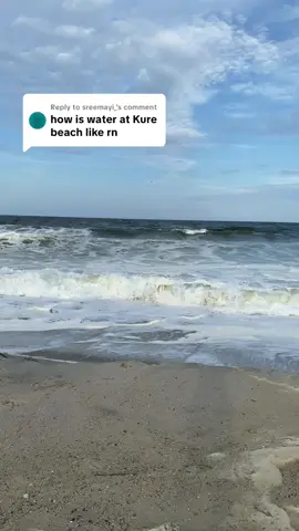 A post by @reprah_hannah on TikTok caption: Replying to @sreemayi_ ngl i wouldn’t swim rn #beach #kure #vacation #kurebeach #ncbeach #waves 