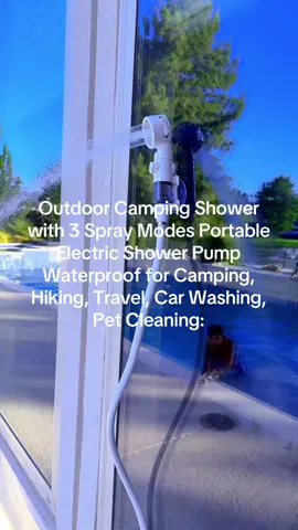 A post by @ on TikTok caption: #portableelectricshowerforcamping ##portableshower #showerpumps #easyshower 