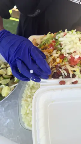 A post by @beauty2thestreetz on TikTok caption: Let’s take a look at some of the plates that were made on Sunday. Trust me when I tell you they got very creative and their plates were loaded! They could choose any two of the five meats and I believe they got one of the three bean choices.