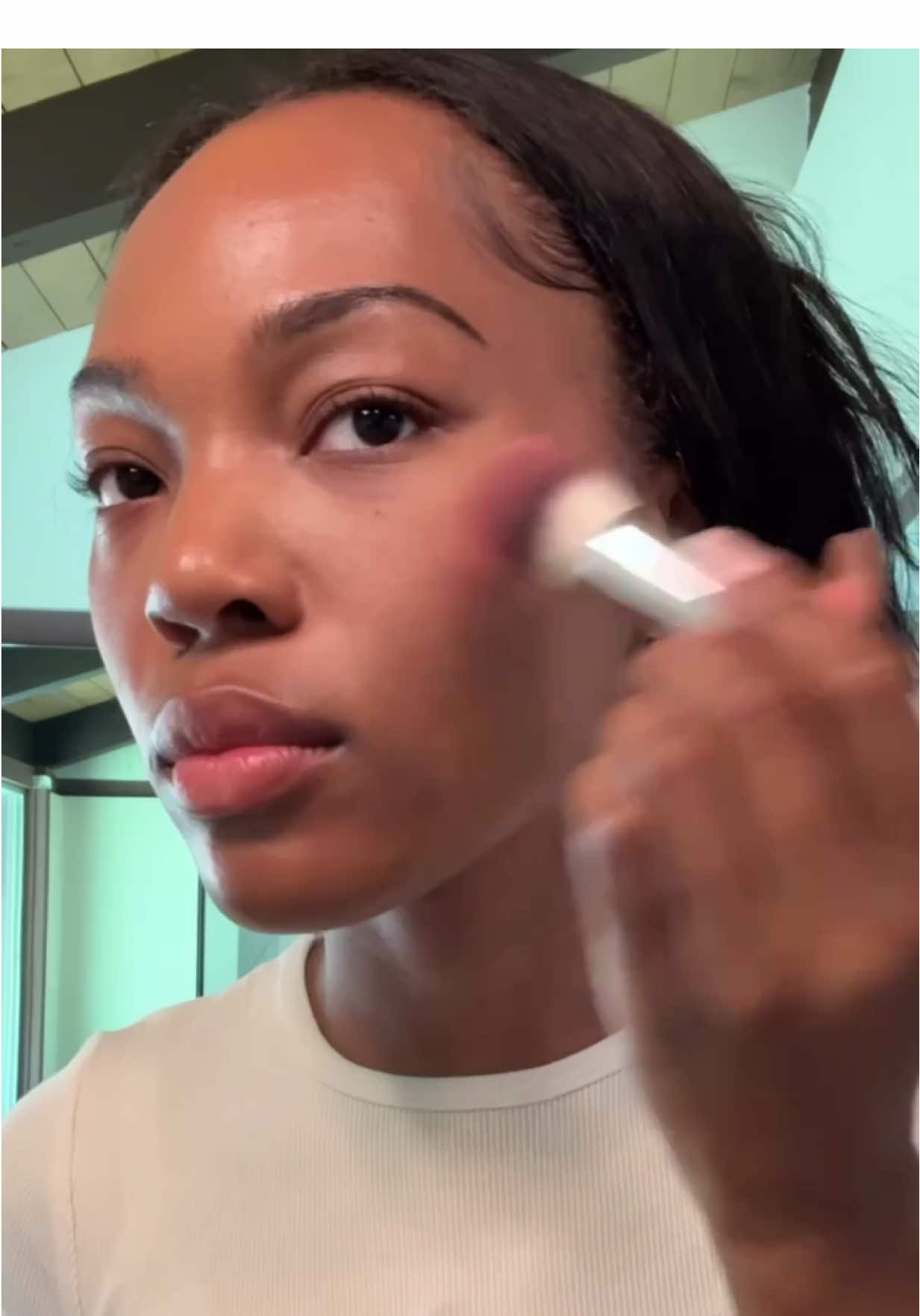 A post by @quenblackwell on TikTok caption: GRWM and My New Soft Focus Blurring Blush🧚🏾‍♂️ #ILIABeautyPartner @ILIA Beauty 