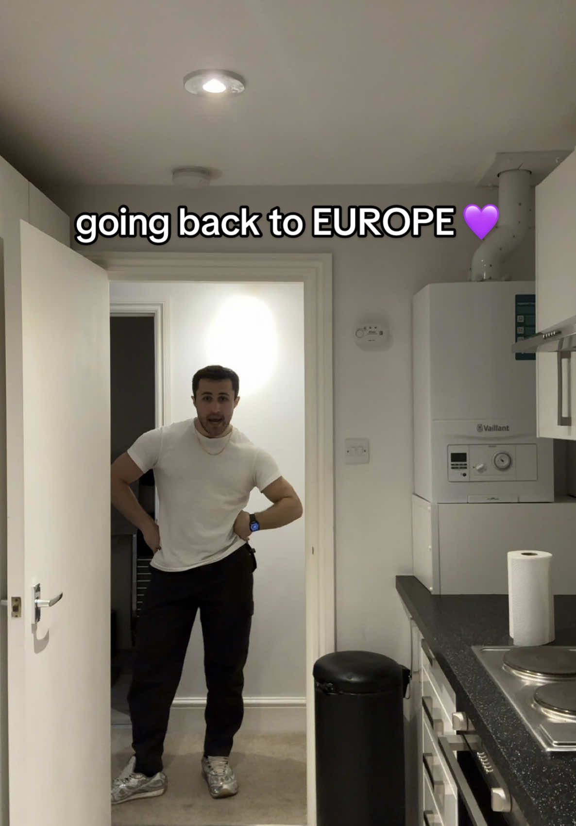 A post by @chris on TikTok caption: Replying to @Emily:) figured I’d try out my British accent at the end was that good?? #europe #england #british #london #uk #flying #sabrinacarpenter #manchild 