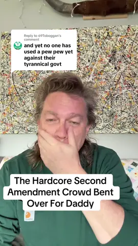 A post by @mdg650hawk7thacct on TikTok caption: Replying to @69Toboggan The Hardcore Second Amendment Crowd Bent Over For Daddy Trump