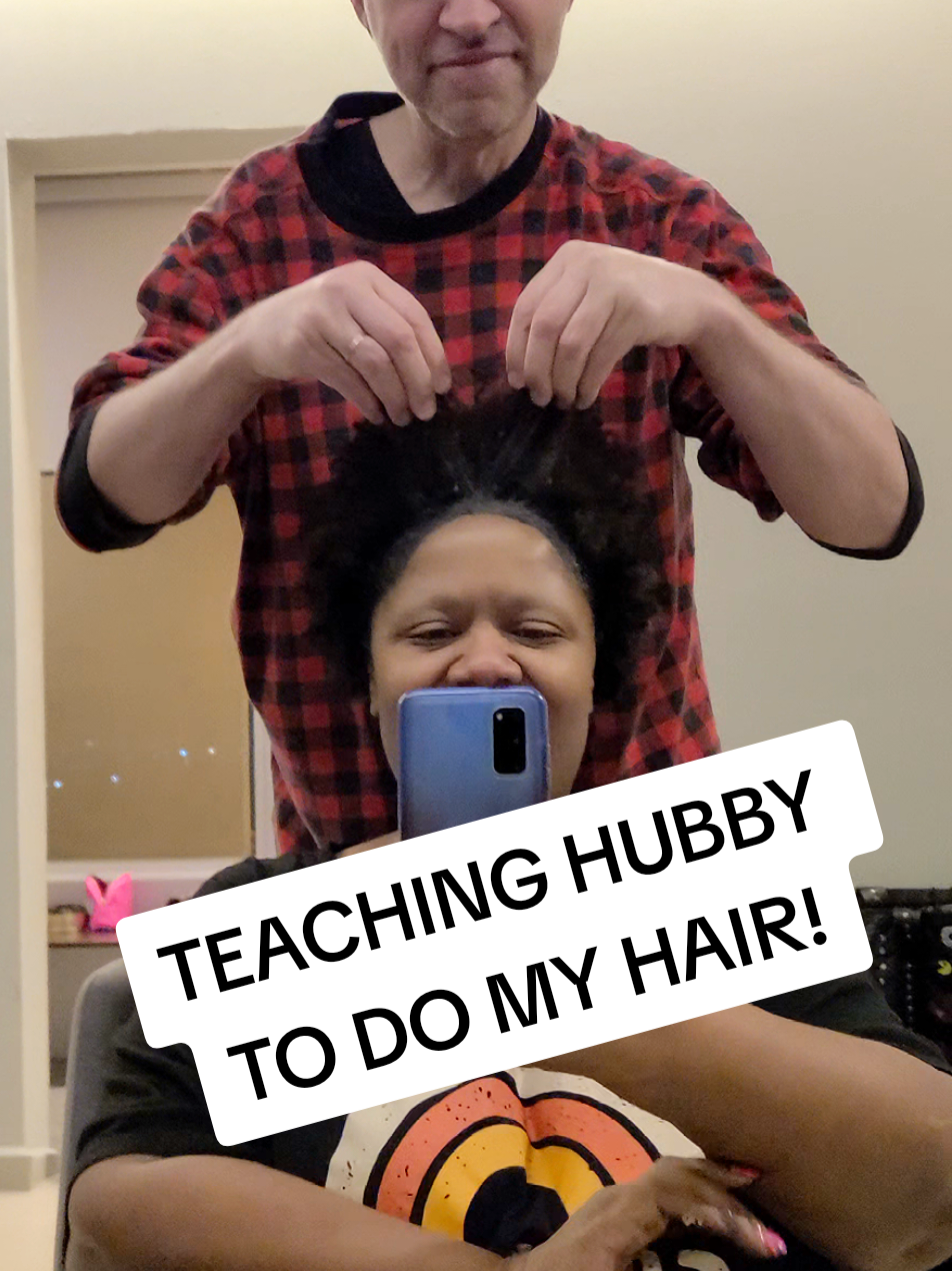 A post by @cherylporterdiva on TikTok caption: How did he do? #hair #marriedlife #husbandandwife #cherylportervocalcoach 