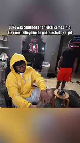 A post by @realadinfinesserplug on TikTok caption: Nah rakai really walked into duke’s room telling him he got rejected 😭 #dukedennis #rakai #fyp 