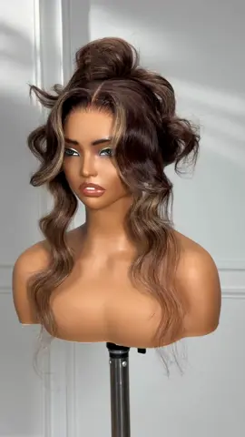 A post by @unice_amazonstore on TikTok caption: Styling your chocolate brown wig with me💅🏿💃 #fy #wig #wigstyling #wigtok #uniceamazon #unicehair #byebyeknotswig #amazonfinds #chocolatebrownhair #loosewavewig 
