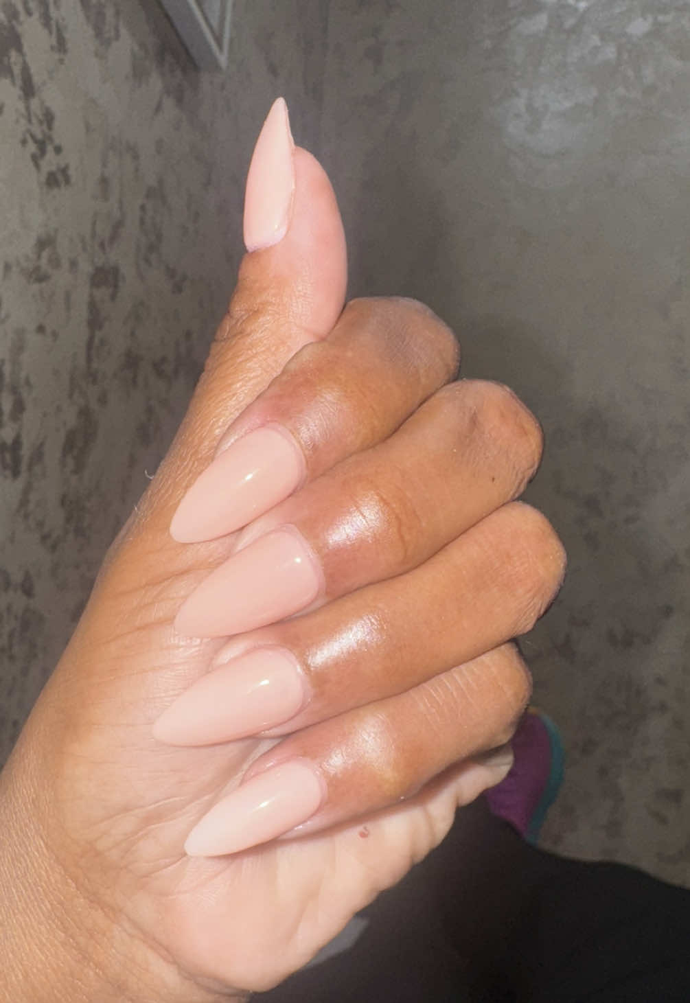 A post by @fit_pebbles_ on TikTok caption: Gel X nails are the shit! These are my new favorite nails! I’m never going back to tips, dip, acrylic, none of that! Have you tried the gel X nails! Ima a plain girl so I like natural looking nails! No color! ##CapCut 
