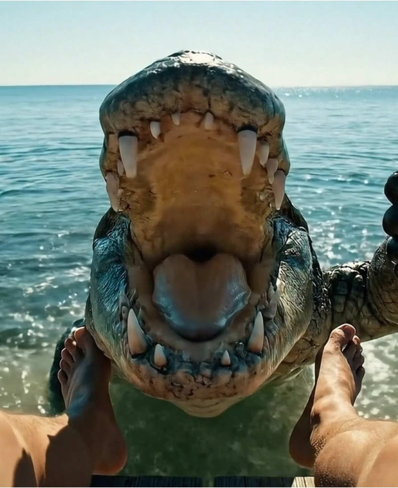 A post by @ku_13js on TikTok caption: Approval from Big Crocodile 👍#crocodile 