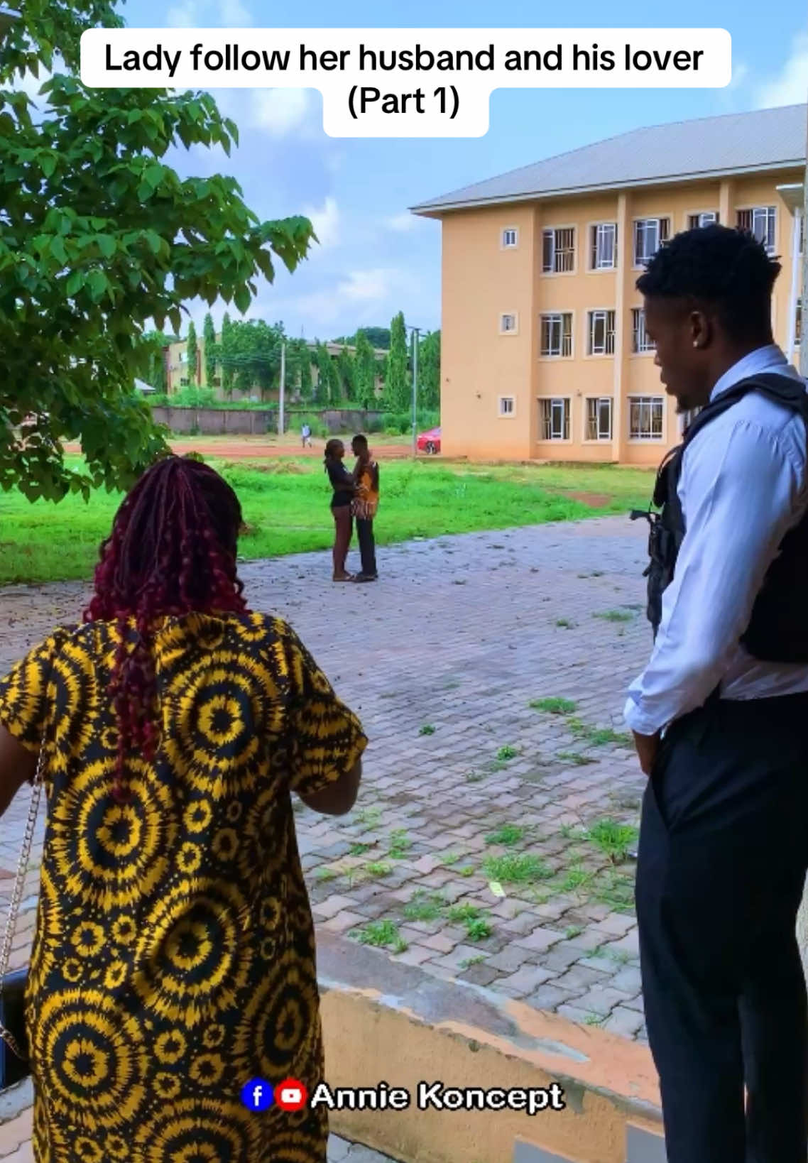 A post by @annie.koncept8 on TikTok caption: Lady follow her husband and his lover (Part 1) #AnnieKoncept #HelpHomeless #shortfilms #homeless #richman #helpingothers #motivational #inspiring #inspirationalstories #educatingstory 