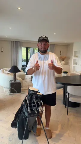 A post by @perriesian on TikTok caption: Good luck Richard!!! @Ricci Mandal update us when your back!! ⛳️😭🤍 #fyp #golf #proam 