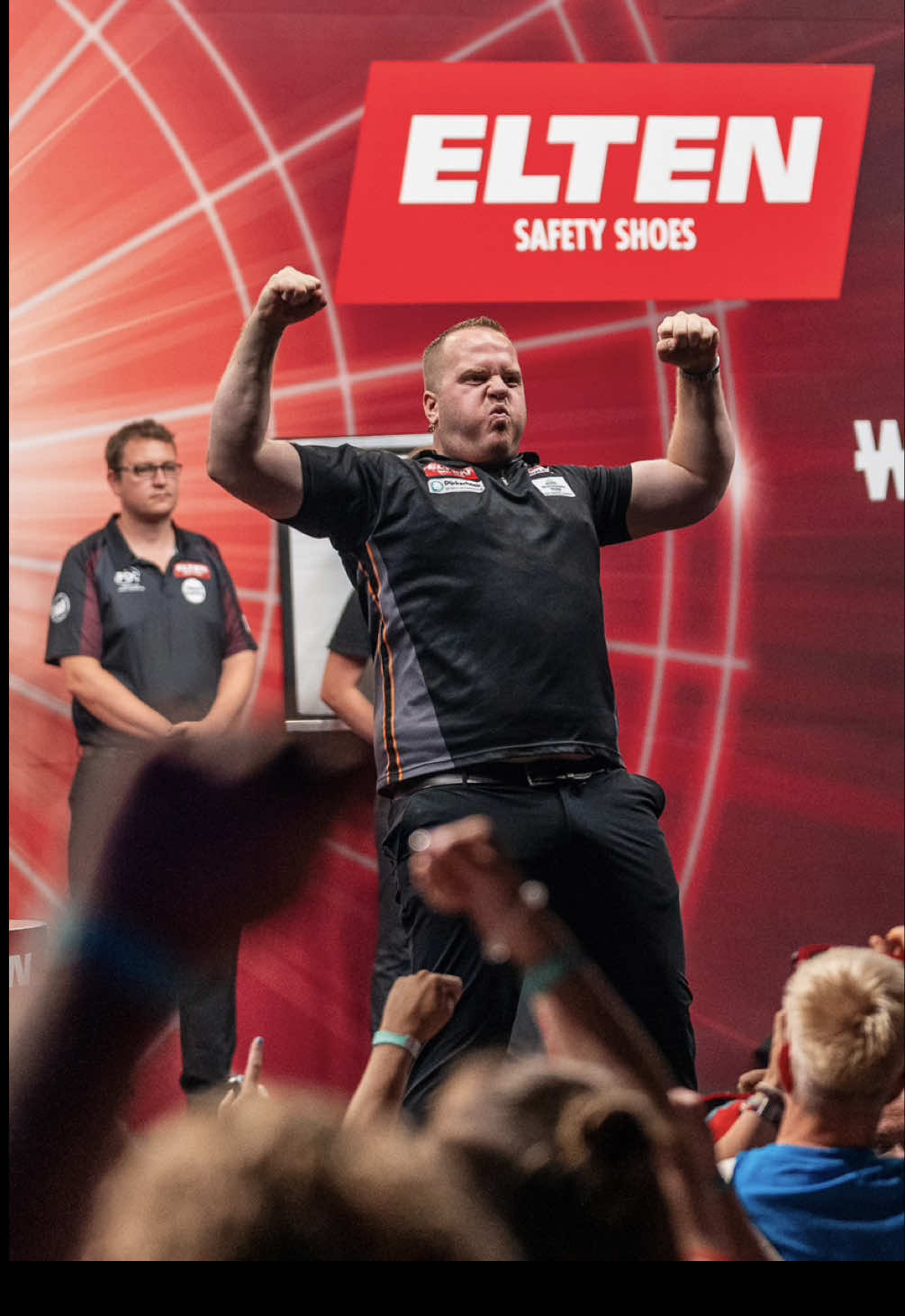 A post by @pdceuropedarts on TikTok caption: Sorry mum 🎯 #pdceurope #europeantour #darts