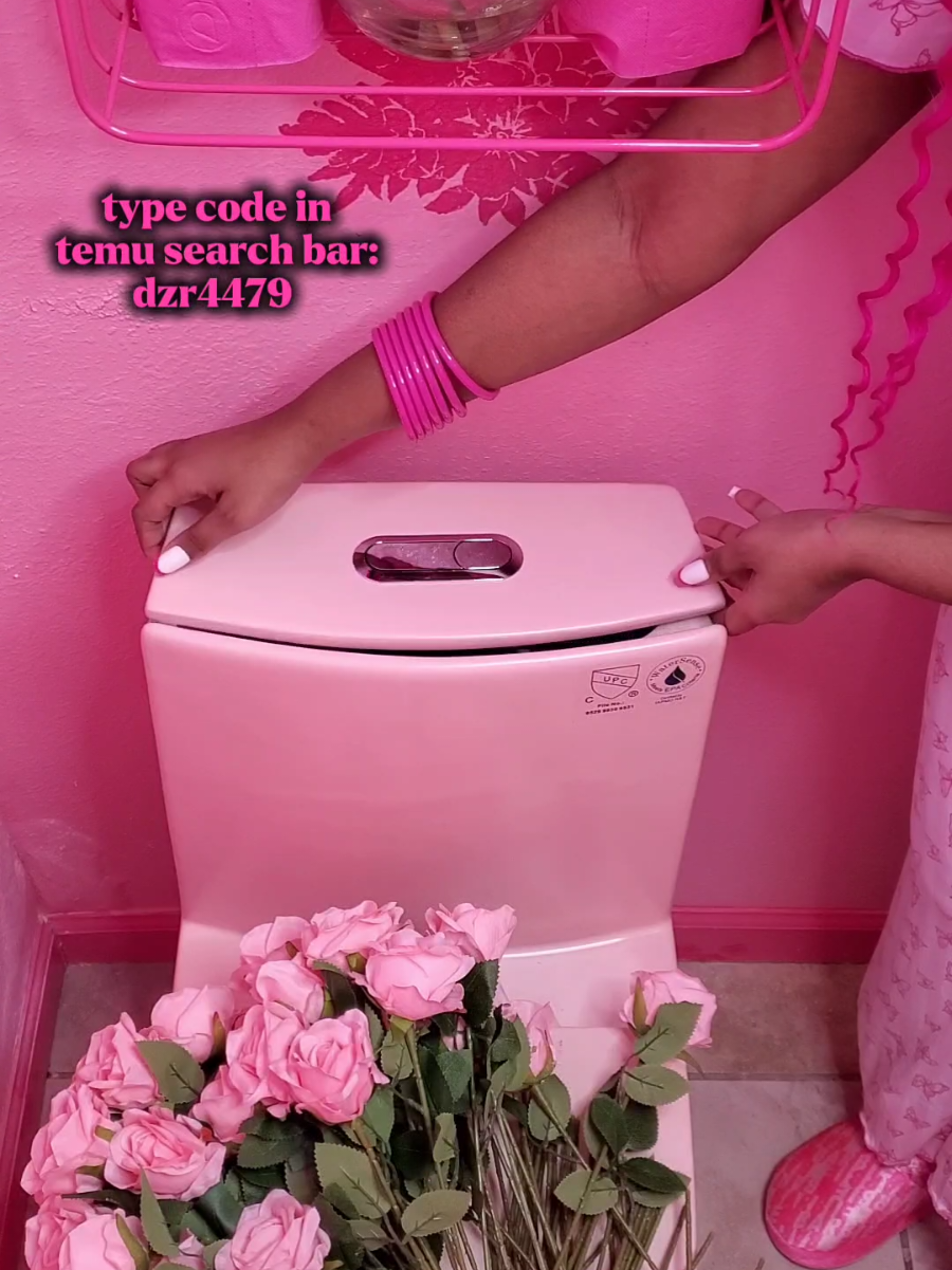 A post by @pinktate1 on TikTok caption: all pink temu items💕💕 code: (dzr4479) for $0 items💕💕🔗 in my bio (Only for new app users with qualifying orders. T&Cs apply) #temu #temufinds #temuhaul #Viral #fyp #unboxing #pinkbathroom #pinkaesthetic #pink 