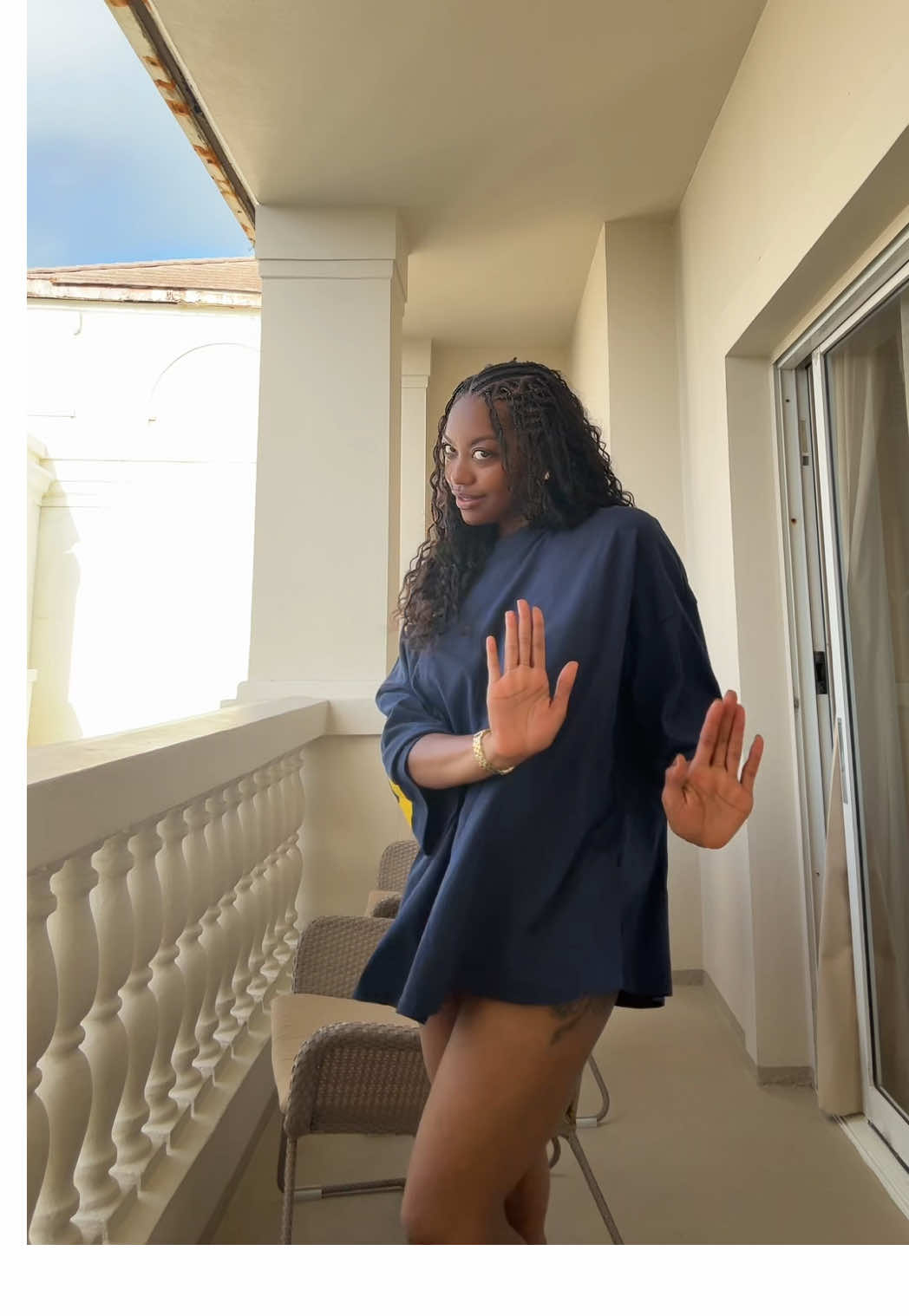 A post by @kimberlycherrell on TikTok caption: “Outside with some pretty b.” I love this little danceee. 