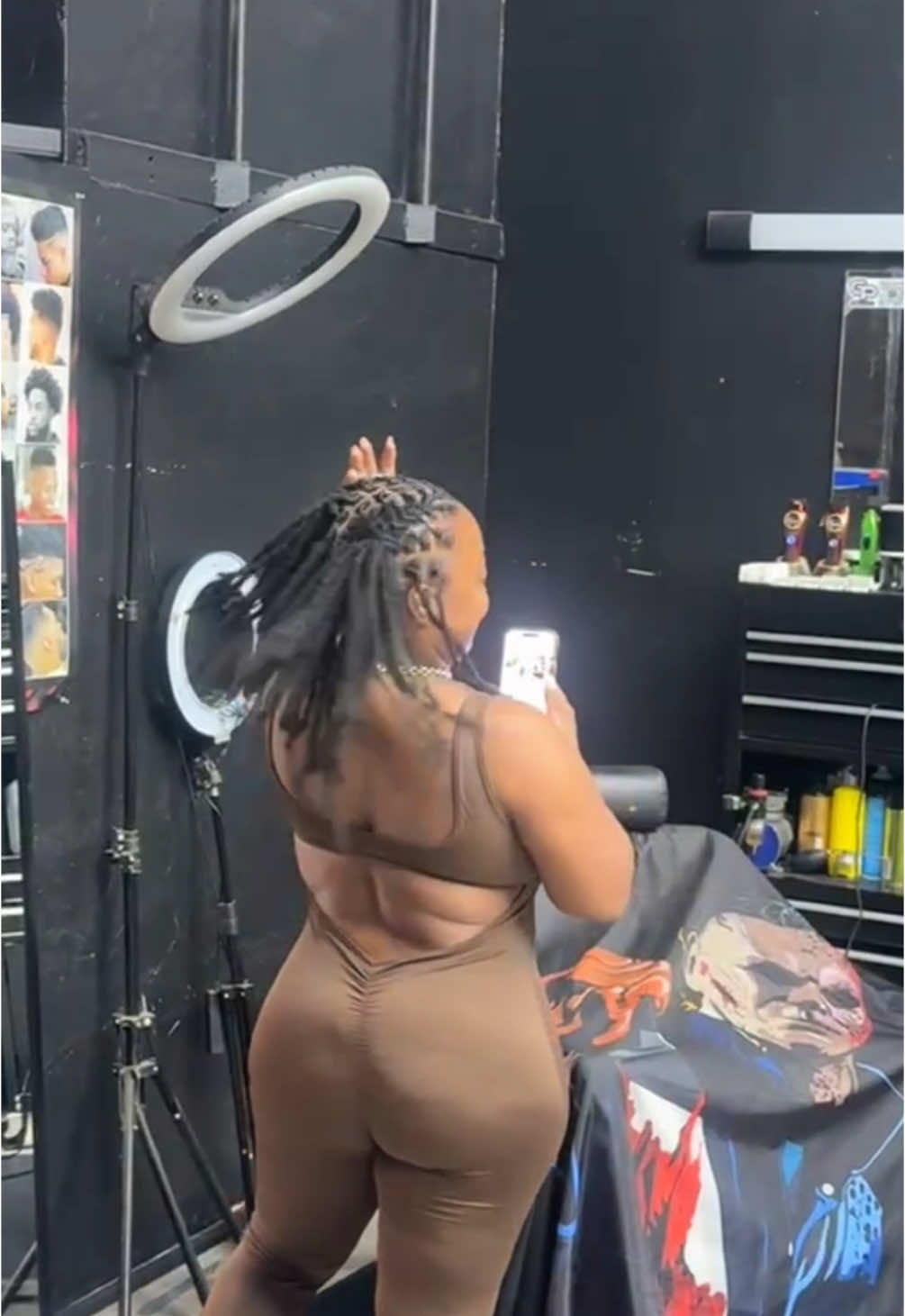 A post by @fit_pebbles_ on TikTok caption: Hair day! It’s been almost 3 months since I got a retwist 😳! My girl did here thang! I like to keep it simple and cute! #creatorsearchinsights #locgang #locgirlies  #locjourney  #locs  #retwist  #CapCut 