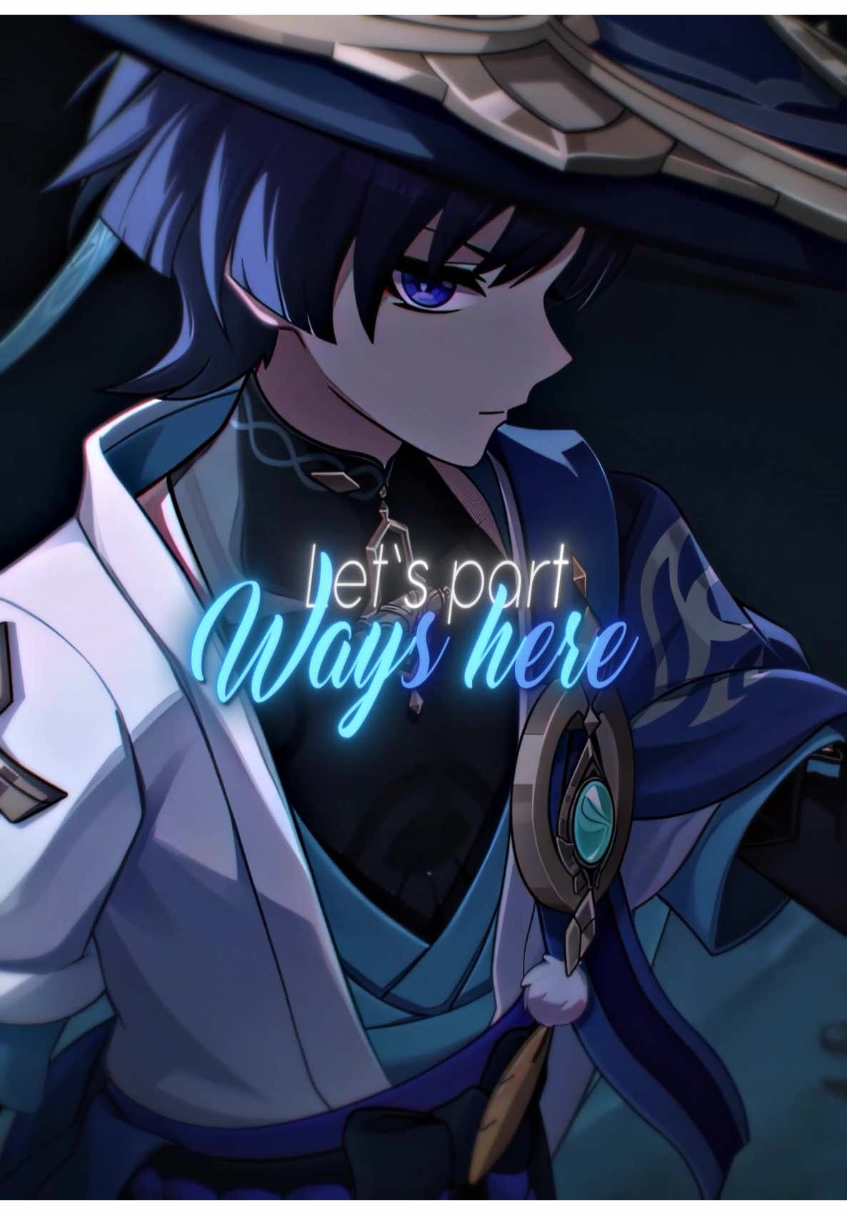 A post by @cludyy_ on TikTok caption: #WANDERER | I have an old score of my own to settle. | #genshin #GenshinImpact #genshinimpactedit #genshinedit #genshintrailer #wanderergenshinimpact #wandereredit #wandereredit #storyteaser #hoyocreators #cludyy_
