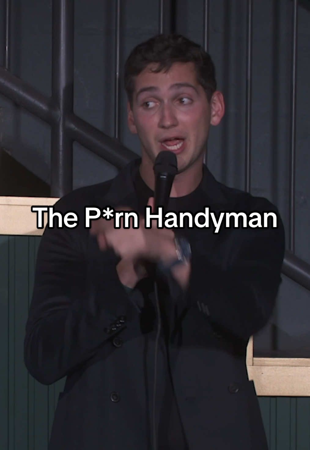 A post by @themattfriend on TikTok caption: The P🌽rn Handyman  #funny #crowdwork #corn #fix #handyman 