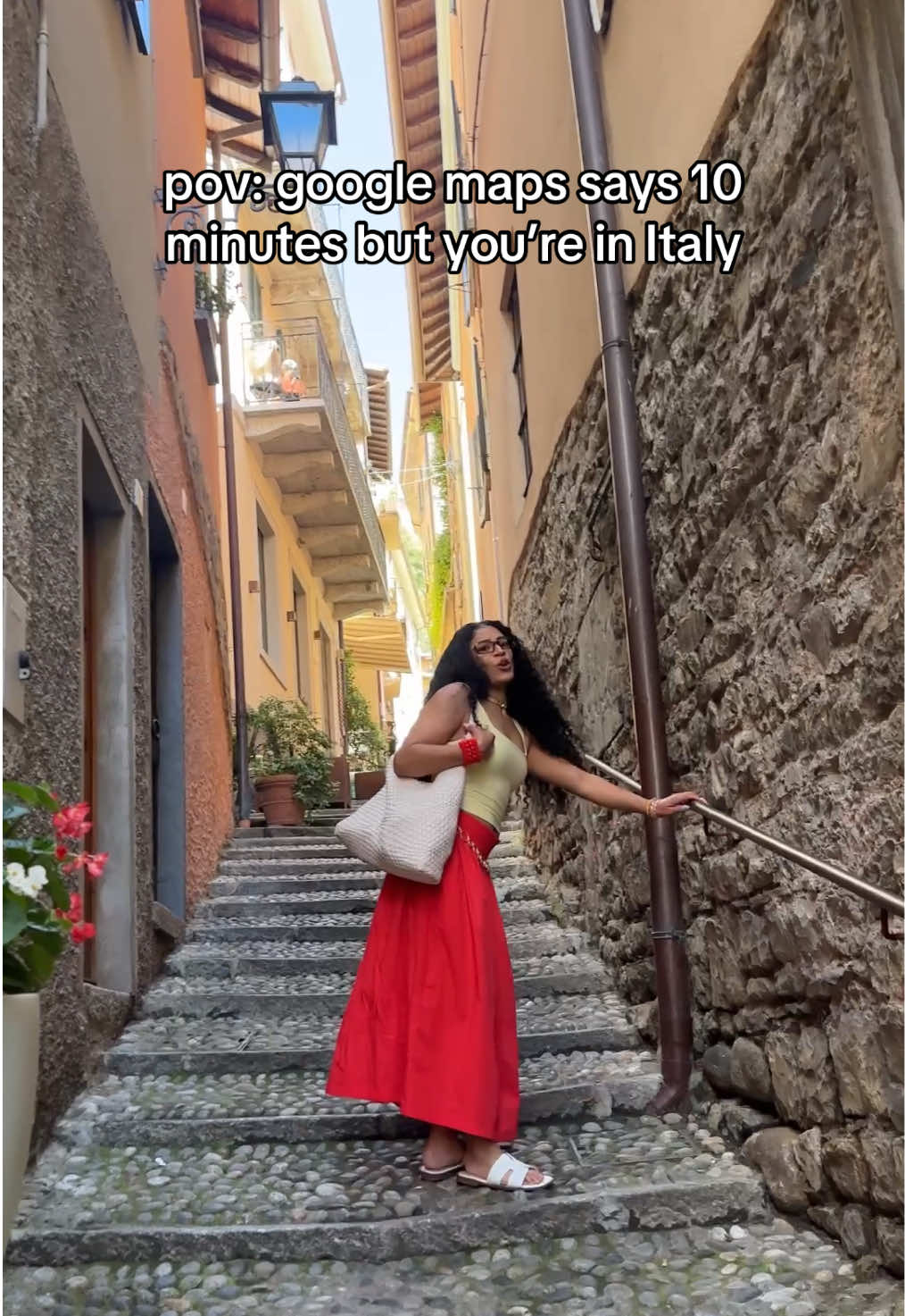 A post by @jasmeanbrown on TikTok caption: You don’t need a gym out here frfr. #italy #italia #como #bellagio #traveltok #travel #vacation 