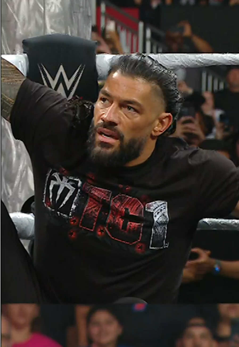 A post by @wwe on TikTok caption: oh we are sooo back 👏👏👏 #WWE #RomanReigns #JeyUso 