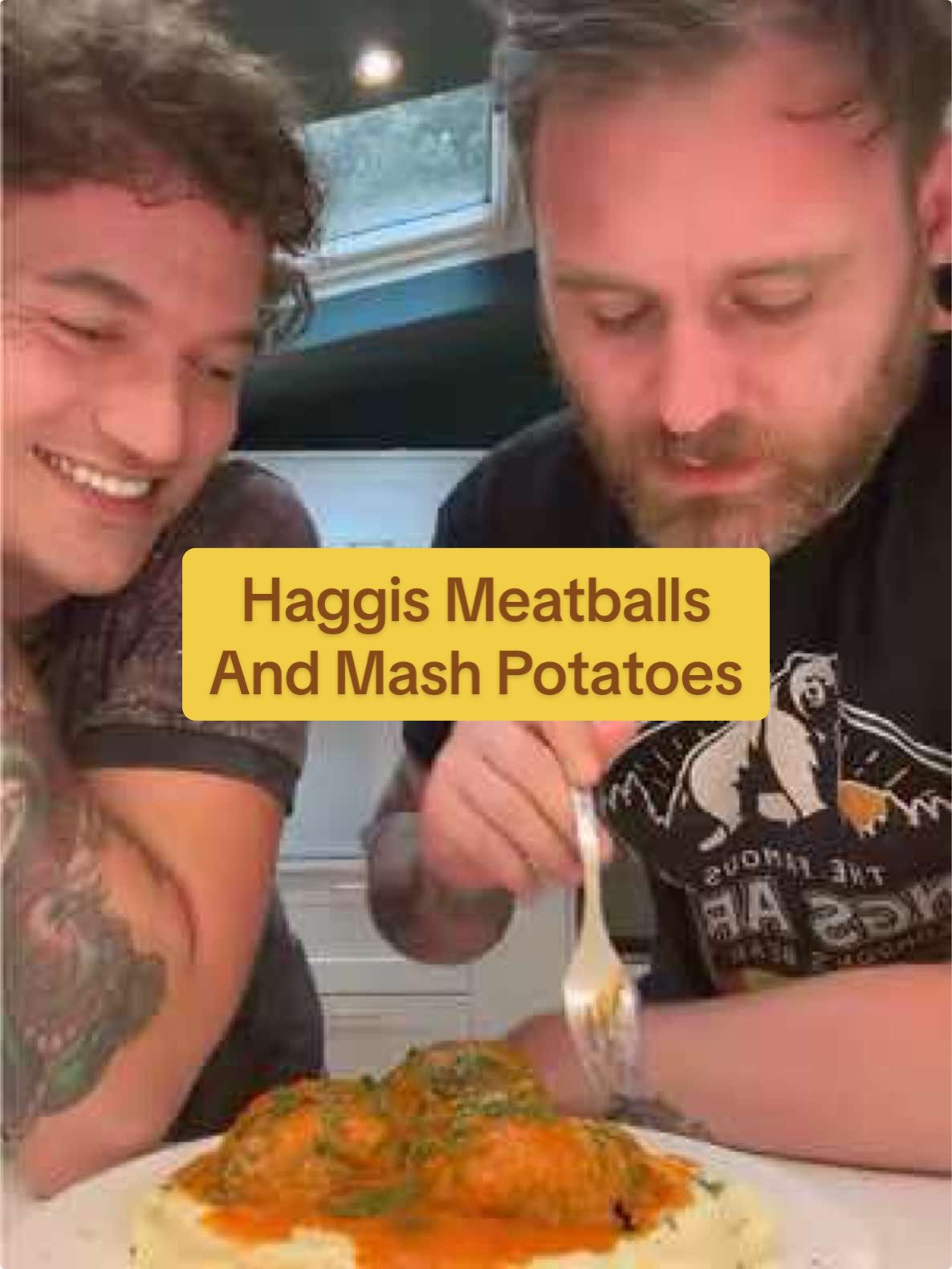 A post by @theitalianfoody on TikTok caption: Haggis Meatballs and Mash Potatoes.